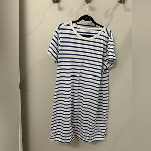 Old Navy Navy and White Striped Dress
